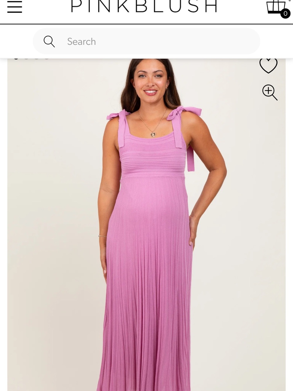 NWOT Pinkblush Pink Lavender Tie-Shoulder Maxi Dress